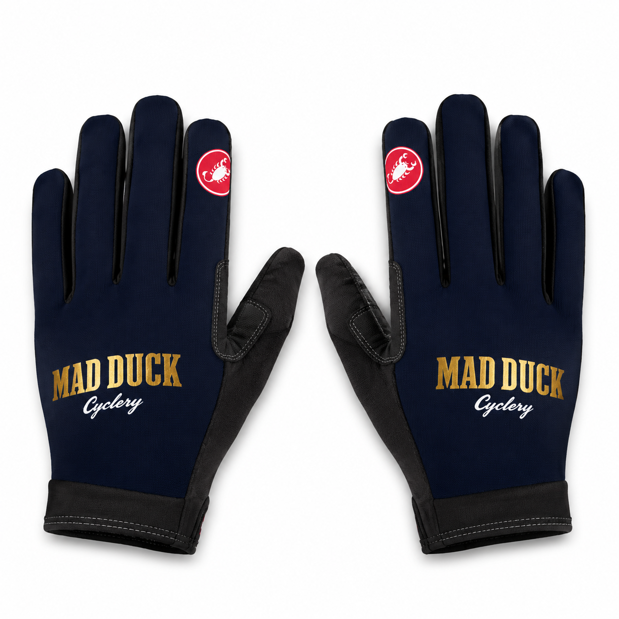 Mad Duck Custom Team Race Long-Finger Gloves by Castelli