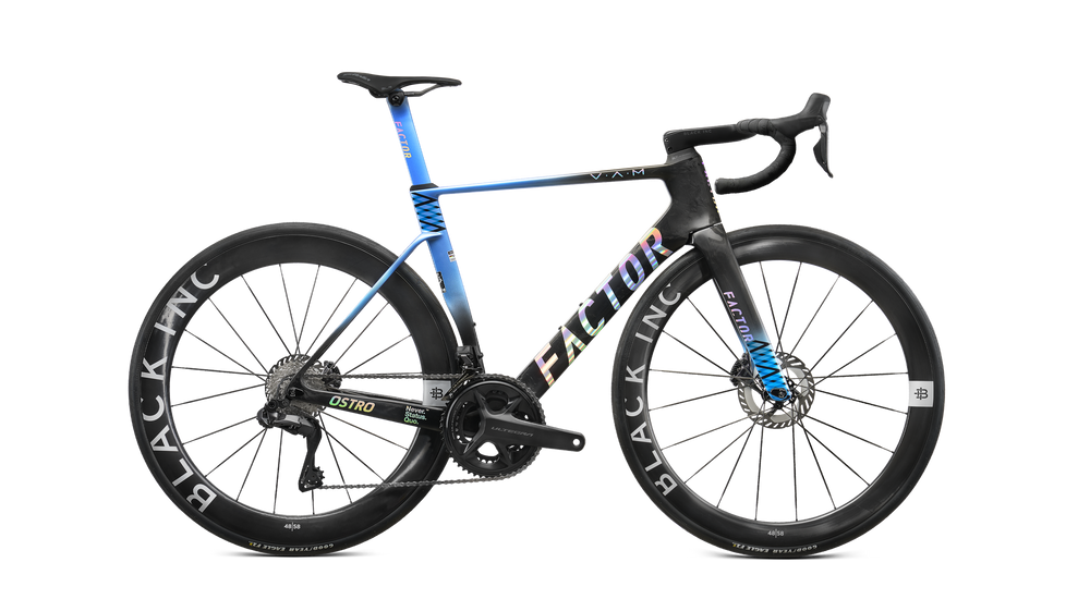 Factor OSTRO VAM road bike in Icon Blue