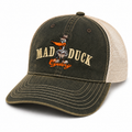 Mad Duck Cyclery vintage trucker hat — Olive / Cream