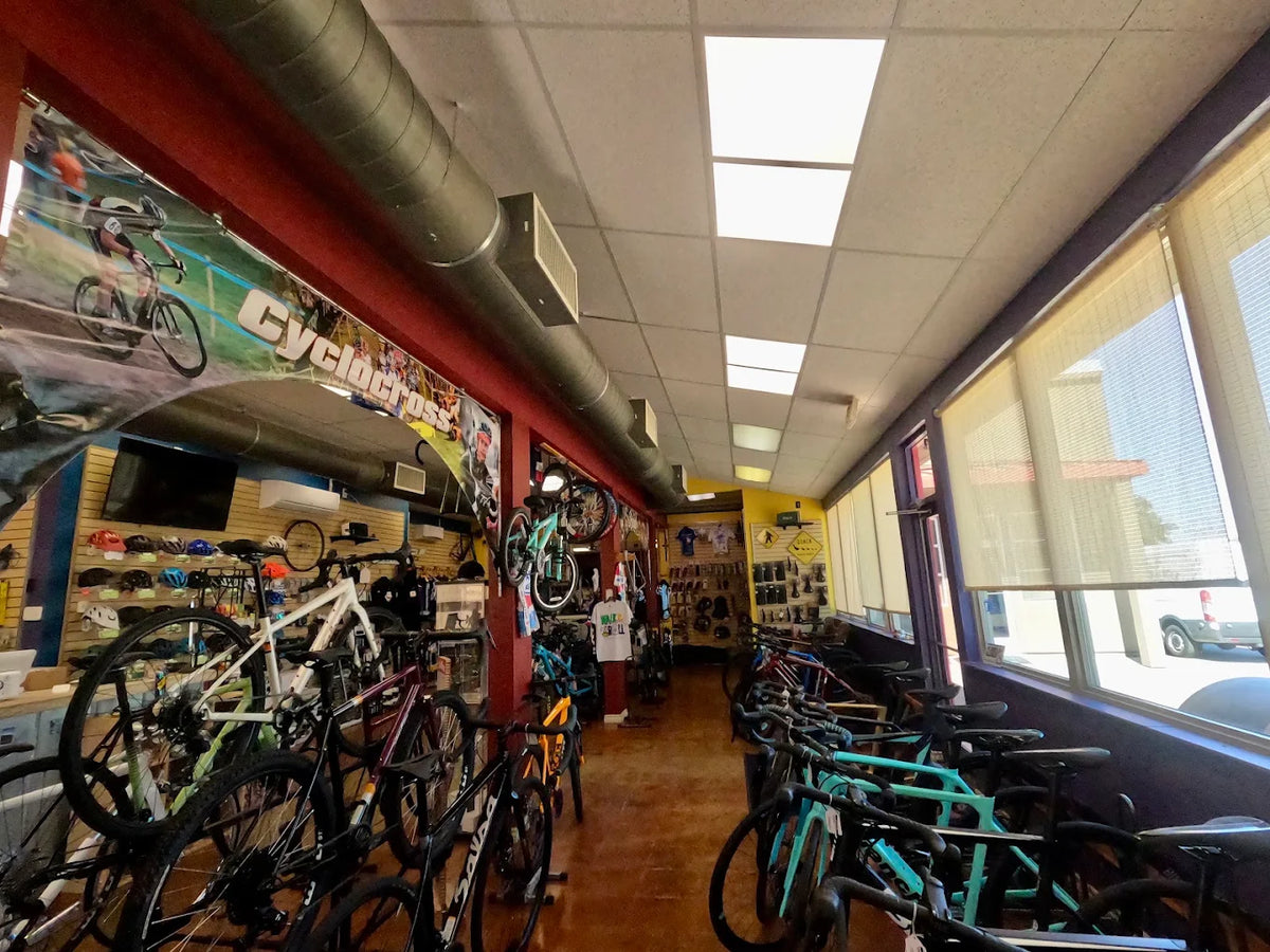Inside Mad Duck Cyclery in Grapevine