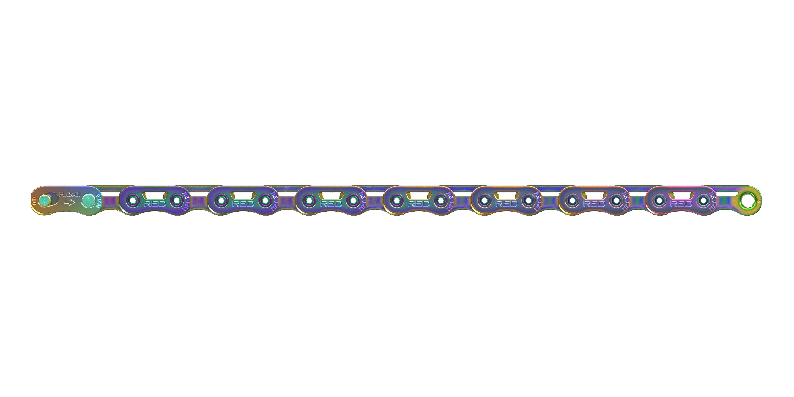 SRAM RED E1 Flattop Chain — Rainbow